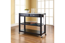 Load image into Gallery viewer, Stainless Steel Top Kitchen Cart/Island in Black #9925
