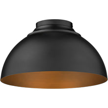 Load image into Gallery viewer, Zoey 3 Light 14 inch Matte Black Flush Mount Ceiling Light
