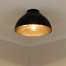 Load image into Gallery viewer, Zoey 3 Light 14 inch Matte Black Flush Mount Ceiling Light
