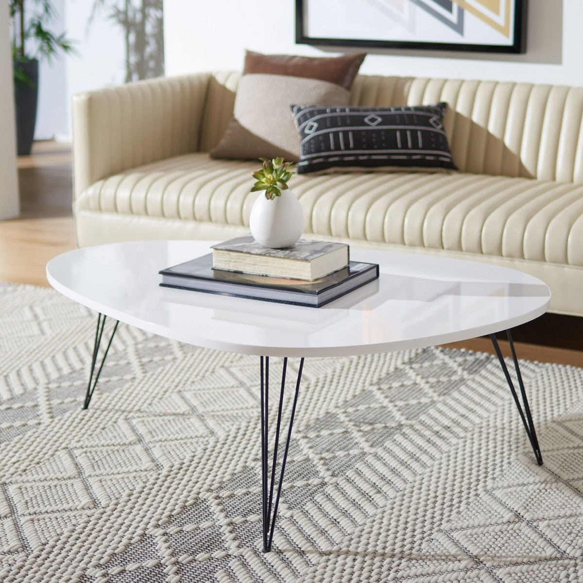 Wynton Retro Mid Century Lacquer Coffee Table, #6957
