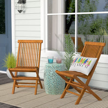 Load image into Gallery viewer, Millbrook Folding Teak Patio Dining Chair (Set of 2), #6990
