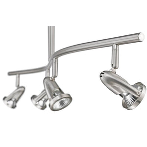 33.5" 4-Light Adjustable Track Kit, Modern S-Shaped Track Light, #6991
