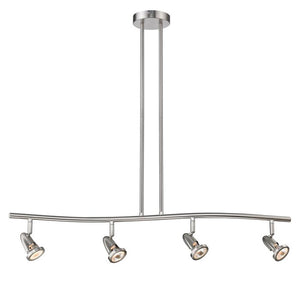 33.5" 4-Light Adjustable Track Kit, Modern S-Shaped Track Light, #6991
