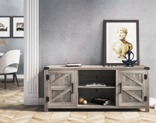 Load image into Gallery viewer, Farmhouse Barn Door Wood TV Stands for 70&#39;&#39;, #6992
