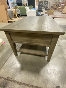 Ashford 40" Reclaimed Wood Coffee Table with Storage Shelf and Two Drawers - 40"L x 25"W x 20"H - Grey 7691RR-OB