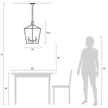 Load image into Gallery viewer, 6 - Light Lantern Geometric Chandelier
