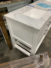 Load image into Gallery viewer, Elizabeth White 72&quot; Wide Italian Marble Double Sink Vanity
