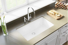 Load image into Gallery viewer, Elkay Quartz Classic Undermount 33-in x 18.4375-in White Single Bowl Kitchen Sink MRM503
