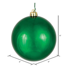 Load image into Gallery viewer, 6 Piece Christmas Ball Ornament 4&quot; (Set of 6) Emerald #948ND
