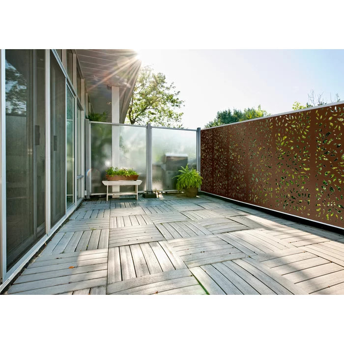 Charcoal Gray 6 ft. H x 3 ft. W Botanical WPC Composite Fence Panel