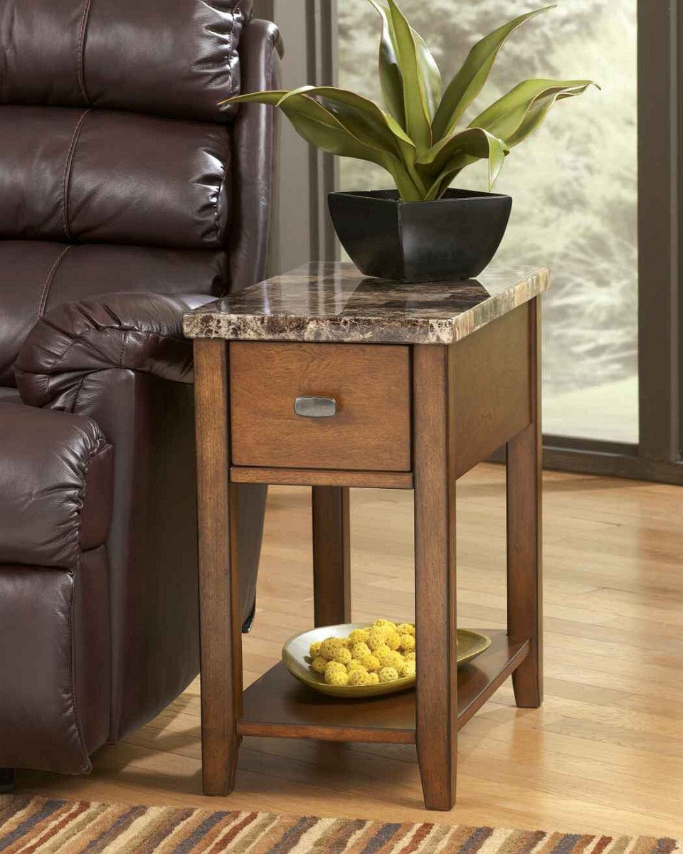 Theo Chairside Table Medium Brown 2061