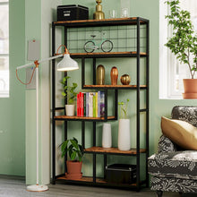 Load image into Gallery viewer, 70&#39;&#39; H x 39.4&#39;&#39; W Iron Geometric Bookcase
