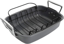 Load image into Gallery viewer, 2-Piece Travers Grey Steel with Rack Non-Stick Roasting Pan Set ( AP606 )
