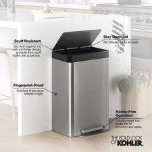 Load image into Gallery viewer, Kohler Kitchen Accessories, 13 Gallon, White with Stainless Steel
