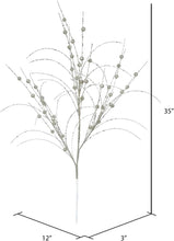Load image into Gallery viewer, 35&quot; Silver Glitter Berry Artificial Christmas Spray
