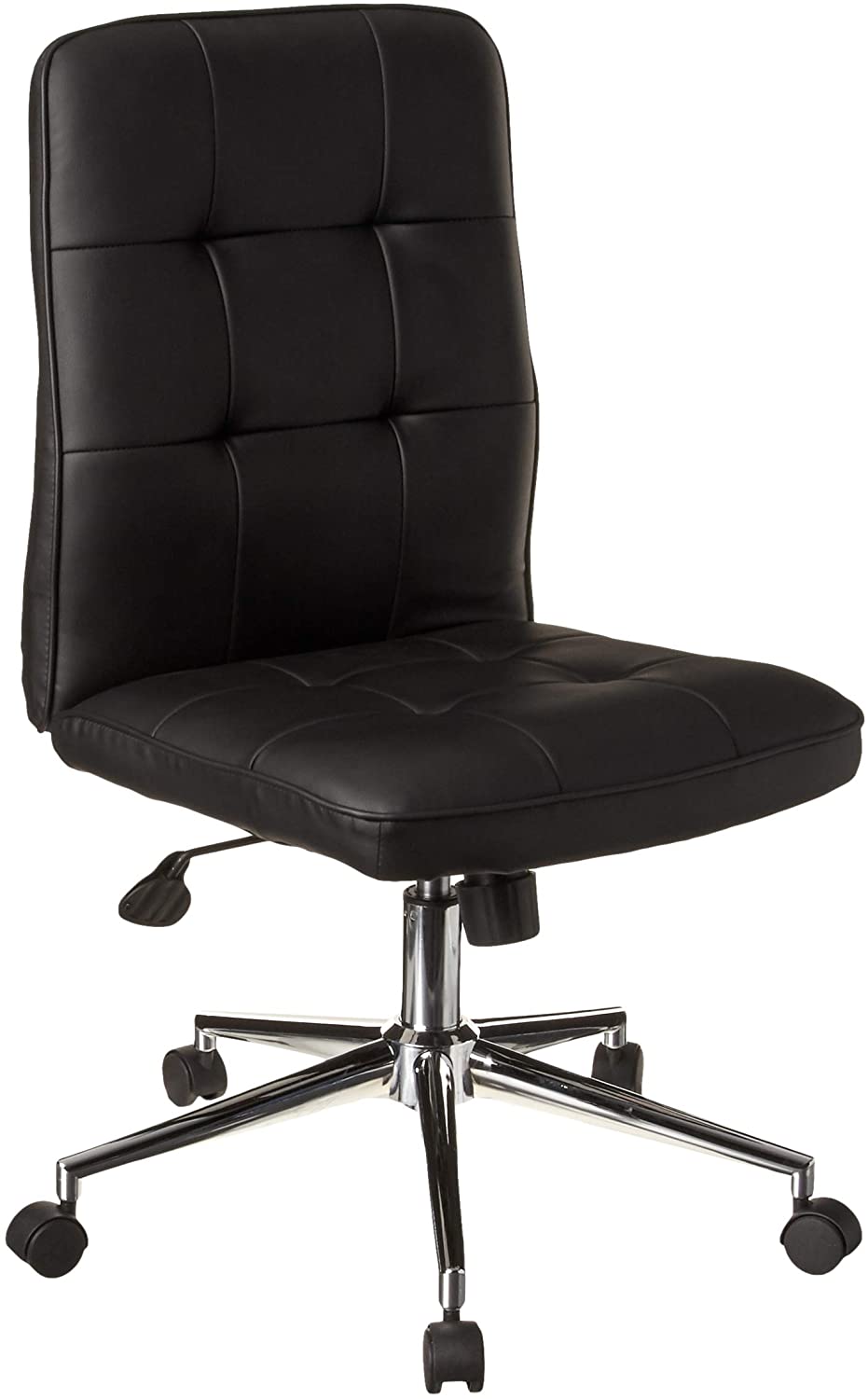 Boss Office Products Mellennial Modern Home Office Chair without Arms in Black, #6286