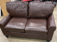 Load image into Gallery viewer, Leather Loveseat - Dark Brown
