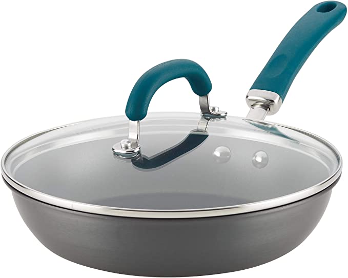 Delicious Hard Anodized Nonstick Fry Pan, Hard Anodized Fry Pan, 10.25-Inch, Teal