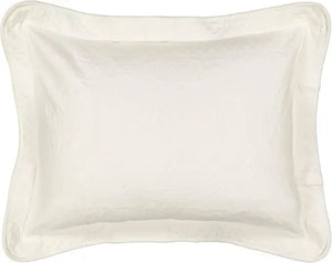 Charles Classic European Matelasse Cotton Decorative Pillow Case, Standard Sham (20 in x 26 in), IVORY, (Set of 3)
