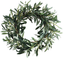 Load image into Gallery viewer, 18.5 inches Artificial Olive Wreath
