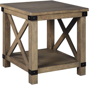 Signature Design by Ashley - Aldwin Rectangular End Table, Pine Wood 383CDR