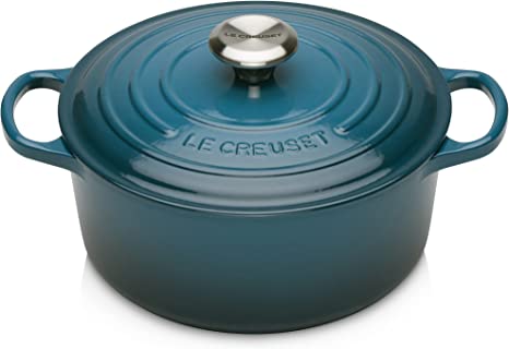 Enameled Cast Iron Signature Round Dutch Oven, 4.5 qt., Deep Teal