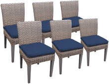 Load image into Gallery viewer, TK Classics 8 piece Florence Outdoor Dining Chair Set, Navy (4 boxes) 2054
