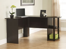 Load image into Gallery viewer, Ameriwood Home Dakota L-Shaped Desk with Bookshelves, Espresso
