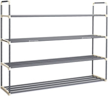 Load image into Gallery viewer, Shoe Rack with 4 Shelves-Four Tiers for 24 Pairs #1640HW
