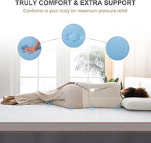 Load image into Gallery viewer, 3 Inch Memory Foam Mattress Topper, Gel Infused Toppers for Queen Size Bed, Premium Mattress Pad with Removable Soft Cover, 2-Layer Ventilated Design &amp; High-Density Memory Foam
