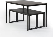 Load image into Gallery viewer, Louis Modern Studio Collection Soho Dining Table with Two Benches (3-Piece Set) Espresso/Black
