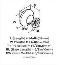 Load image into Gallery viewer, Amerock Allison Value 1-1/4 in (32 mm) Diameter Satin Nickel Cabinet Knob - 20 Pack GL309

