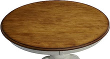 Load image into Gallery viewer, French Countryside Oak/ White Round Pedestal Table Top Only
