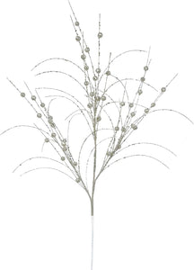 35" Silver Glitter Berry Artificial Christmas Spray