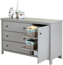 Load image into Gallery viewer, South Shore Cotton Candy Changing Table with Removable Changing Station, Soft Gray #2461HW
