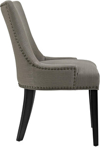 Modway Marquis Modern Upholstered Fabric  Dining Chair with Nailhead Trim in Granite, #6276