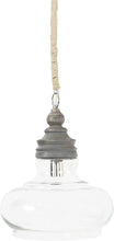 Load image into Gallery viewer, Creative Co-Op Gray Mango Wood and Glass Pendant Light EC0248 2118CDR
