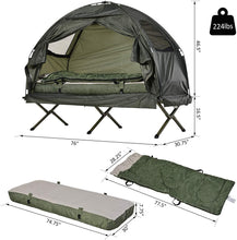 Load image into Gallery viewer, Outsunny, compact portable tent with camping cot, sleeping bag and air mattress MRM2051
