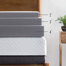 Load image into Gallery viewer, Lucid 3-Inch Bamboo Charcoal Memory Foam Mattress Topper MRM2701
