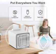 Load image into Gallery viewer, Portable Air Conditioner, Portable AC with 2 Ice Crystal Box, 3 Wind Speeds Personal Air Cooler for Home, Bedroom Room, Office, Dorm, Car
