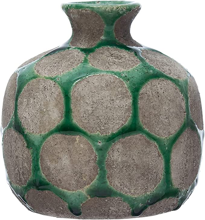 Terra-Cotta Vase with Wax Relief Dots