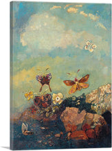 Load image into Gallery viewer, Butterflies 1910 Canvas Art Print by Odilon Redon - 26&quot; x 18&quot; #1472HW
