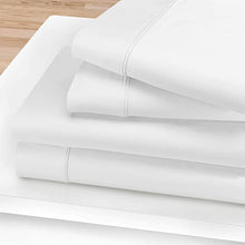 Load image into Gallery viewer, Egyptian Cotton Sheet Set - Premium 1200-Thread Count Egyptian Cotton Solid California King Sheet Set with 18” Deep Pocket - Luxury High Thread Count Sheet Set, California King White (Set of 4)
