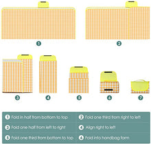 Load image into Gallery viewer, Large Checkered Picnic Blankets 79 x 79 Inches Waterproof Blanket Portable Picnic Supplies for Outdoor Family Outdoor Camping Parties (Yellow and White)
