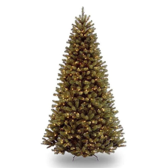 National Tree Company 9-ft North Valley Spruce Pre-Lit Traditional Artificial Christmas Tree with 700 Constant White Clear Incandescent Lights 4349RR