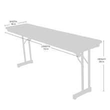 Load image into Gallery viewer, Black 72&quot; Rectangular Folding Table #AD106
