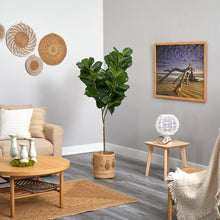 Load image into Gallery viewer, 72&#39;&#39; Artificial Fiddle Leaf Fig Tree in Basket
