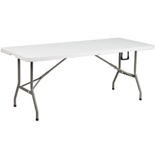 Load image into Gallery viewer, 72&#39;&#39; Plastic Rectangular Fold-in-Half Folding Table
