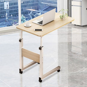 Rolling Laptop Table Computer Desk, Height Adjustable Laptop Stand Desk Rolling Cart, Home Office Chair Can Be Lifted and Lowered Computer Desk Bedside Table,Folding Study Writing Desk