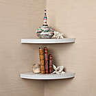 Load image into Gallery viewer, Veneer Radial Corner Shelves in Laminated White 7382

